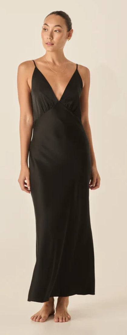 Gingerlilly Ilona Black Satin Nightie