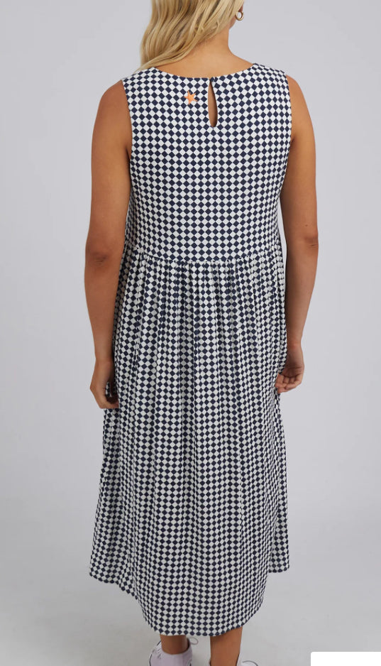 Elm Ladies Zest Dress in navy Check