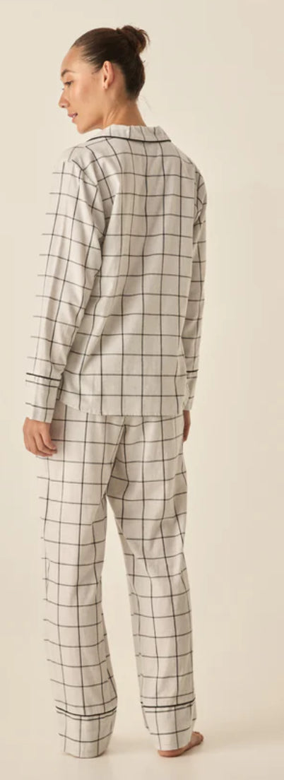 Gingerlilly Beyoncé Ivory & Black Cotton Check PJ