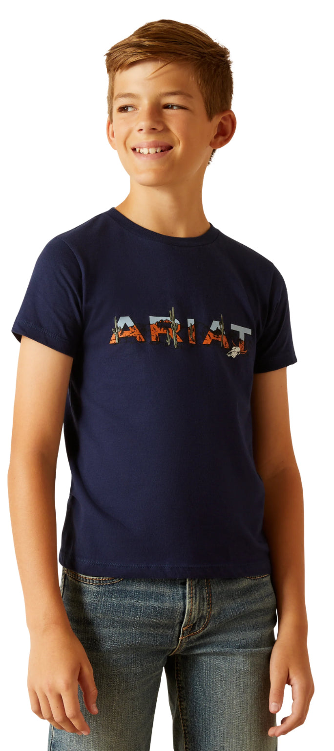 Ariat Boys Logo Landscape Tee