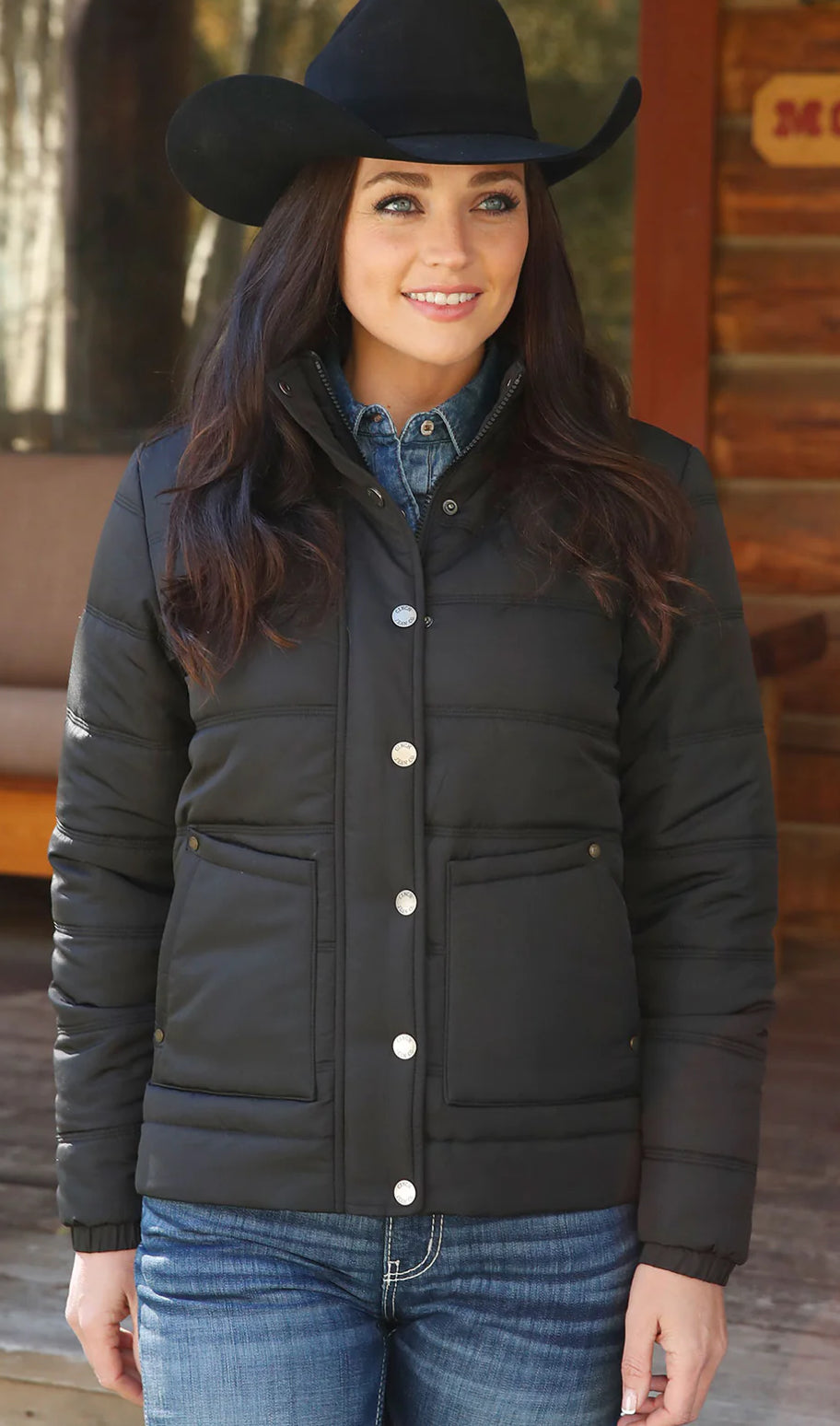 Cinch Ladies Black Quilted Jacket MAJ9854001