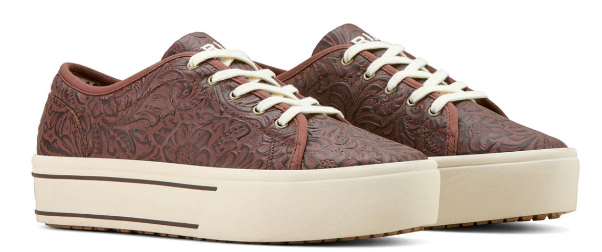 Ariat Ladies Skylar Brown Floral Embossed Shoes 10061258