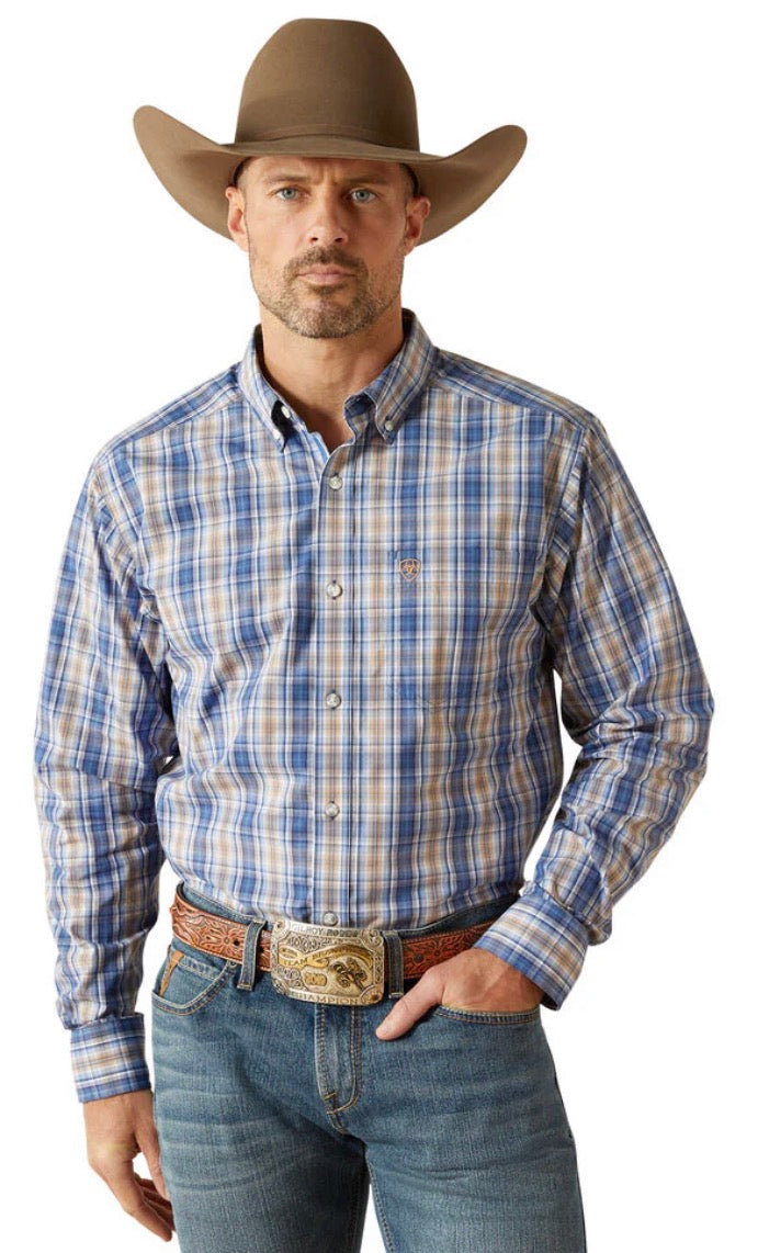 Ariat Mens Pro Series Sylvan Fitted Royal Blue Shirt 10062215