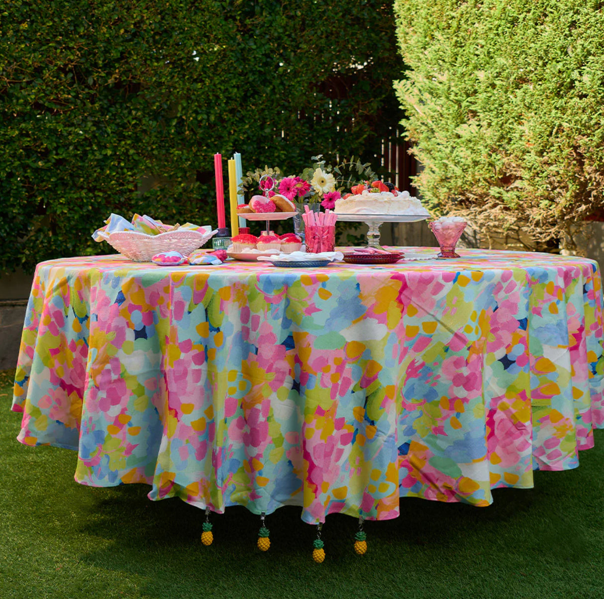 Tablecloth Round - Good Vibes MM 220cm
