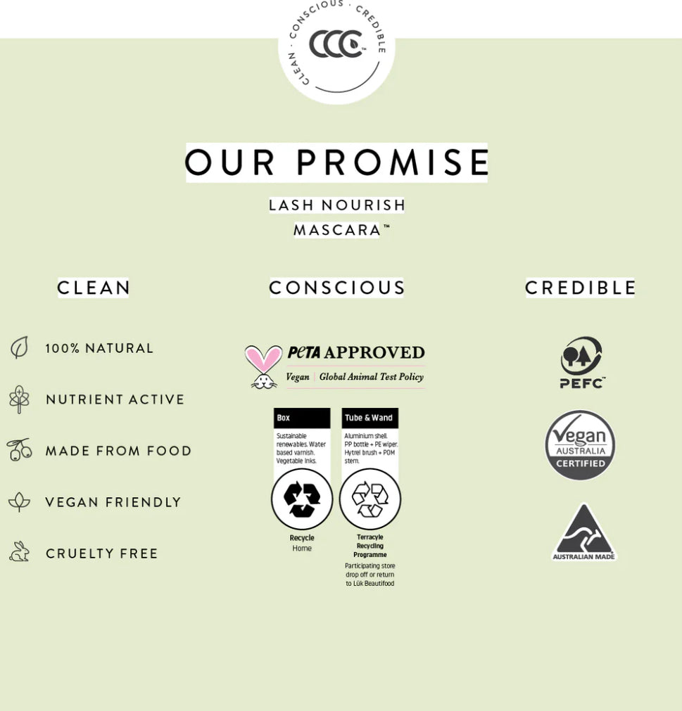 LUK Beautifood Lash Nourish Mascara ( Black Tea & Espresso )