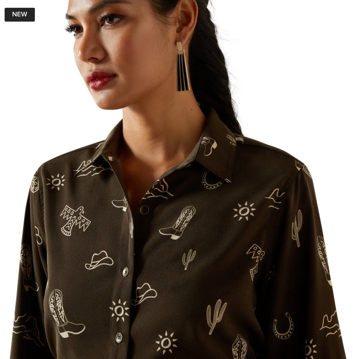 Ariat Ladies Homestyle Long Sleeved Shirt Layla Print 10062904