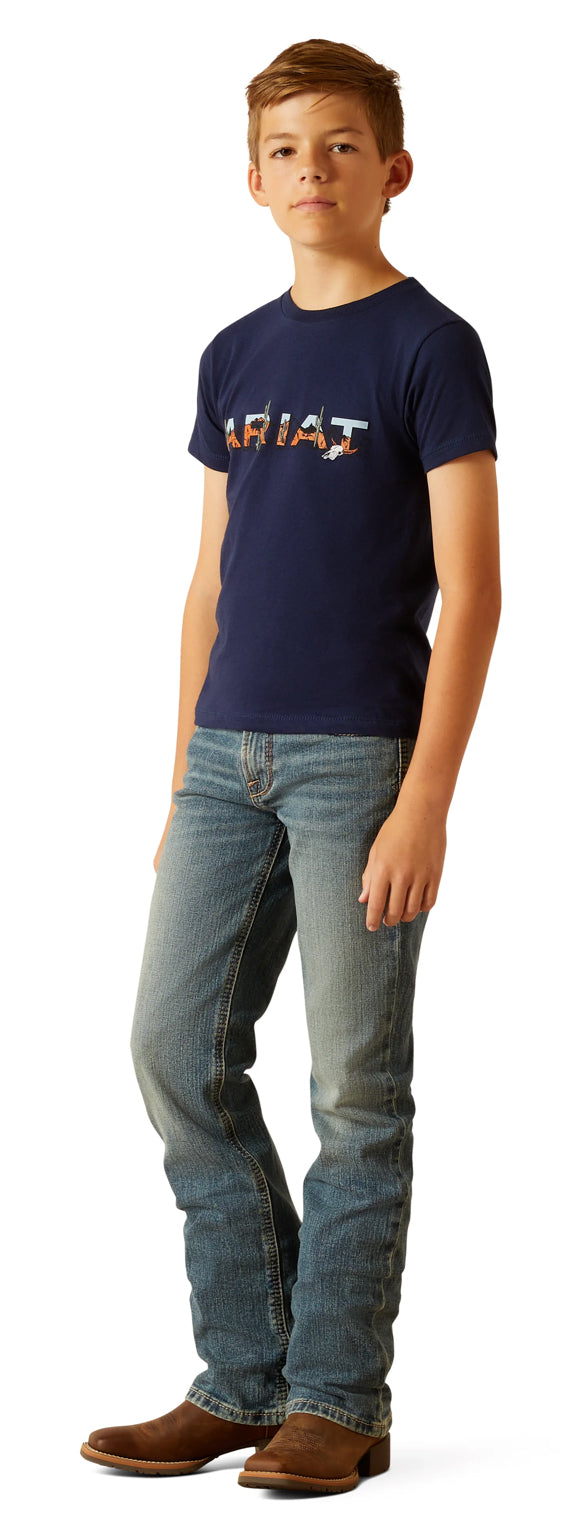 Ariat Boys Logo Landscape Tee
