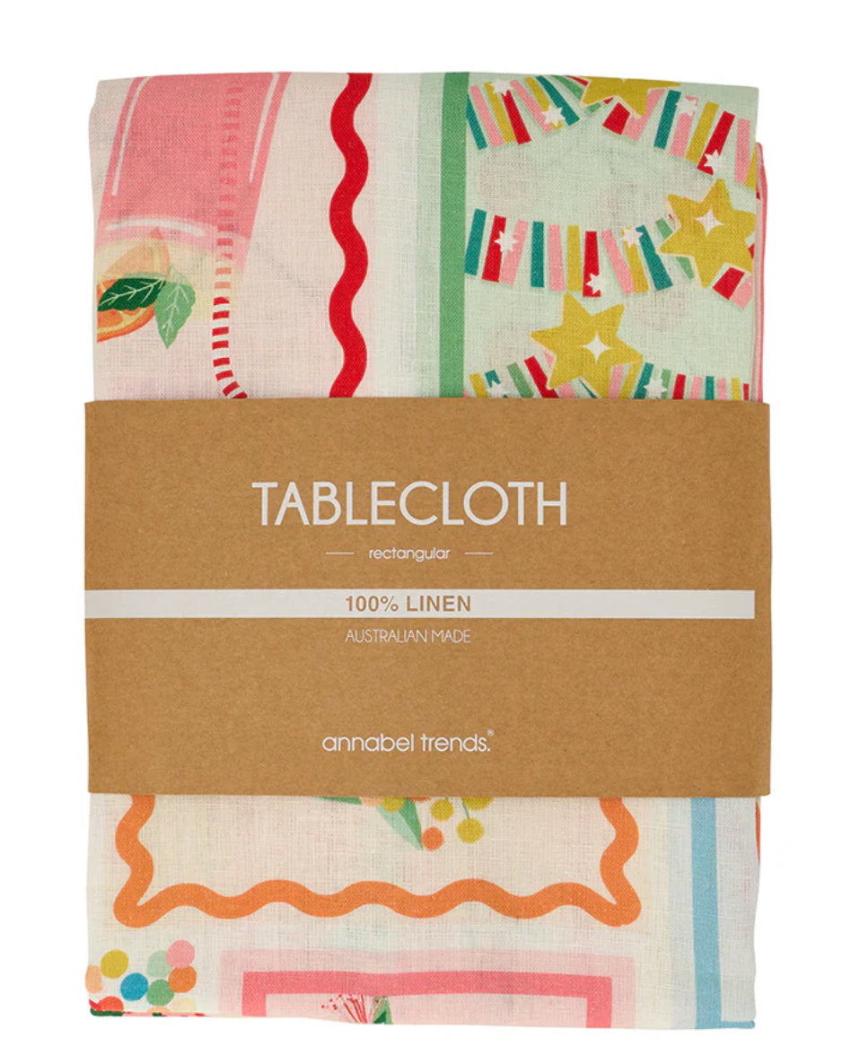 Annabel Trends Linen TableCloth (138cm x 240cm) - Christmas Holiday