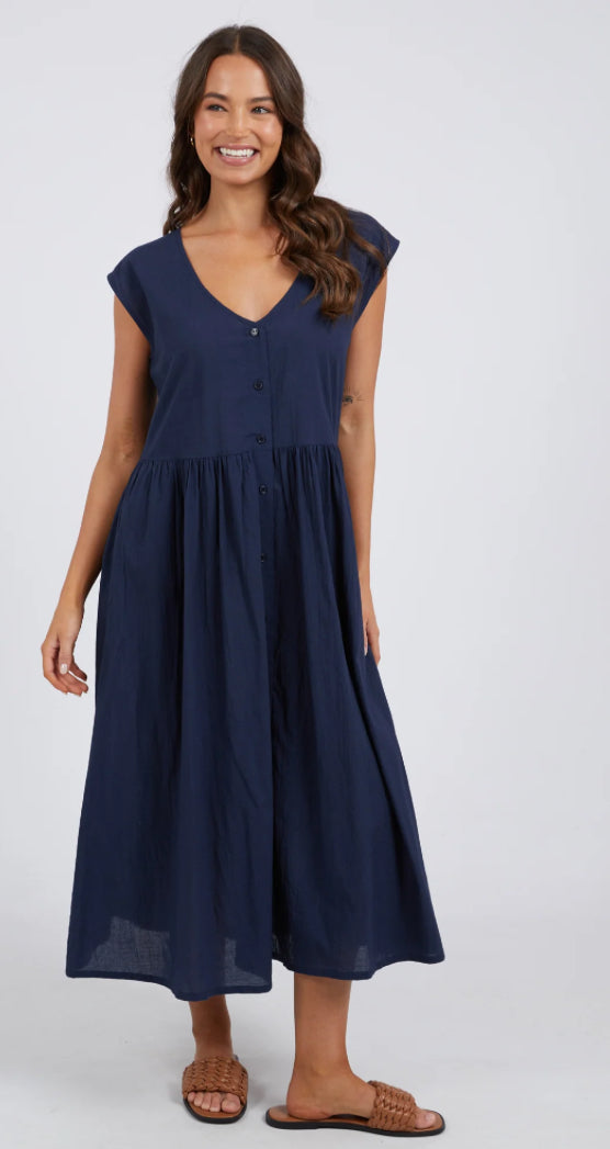Elm Ladies Blake Midid Dress in Navy