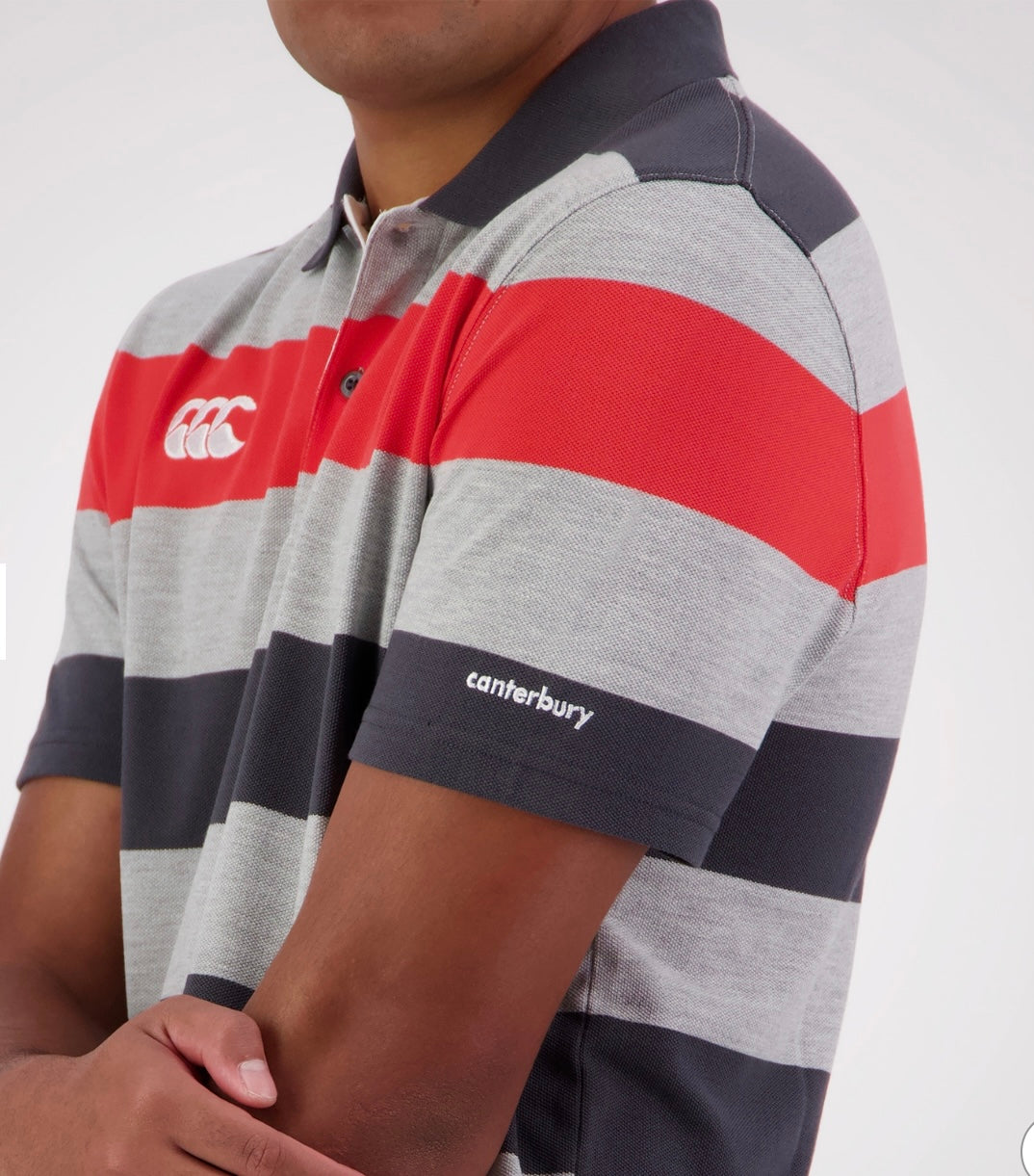 Canterbury Mens Engineered Stripe Polo Shirt