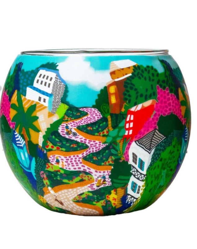 Lombard Street Glass Candle Holder