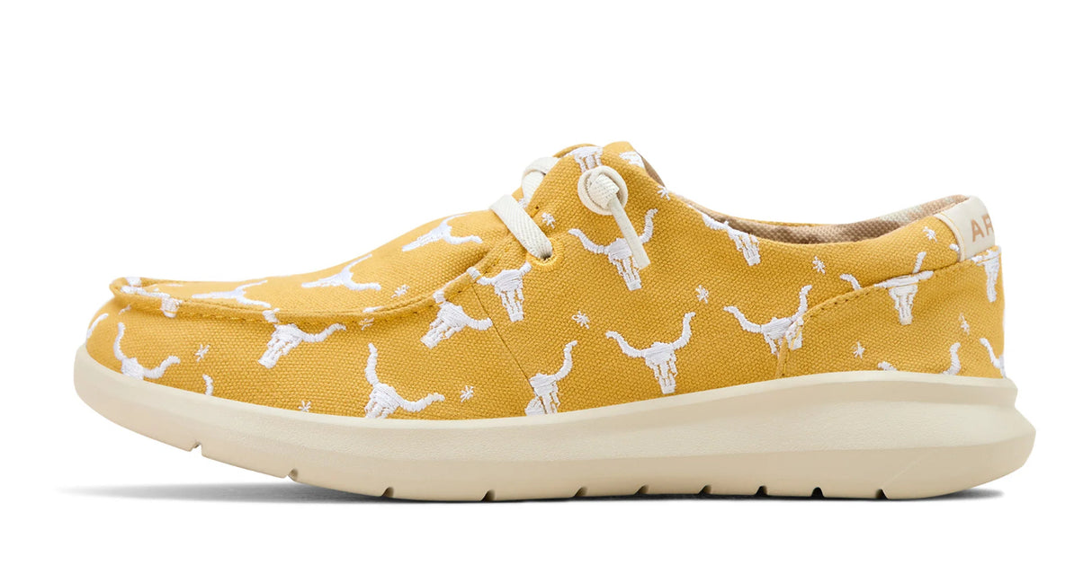 Ariat Women’s Hilo Doodle - Mustard Steer Heads - 10061129