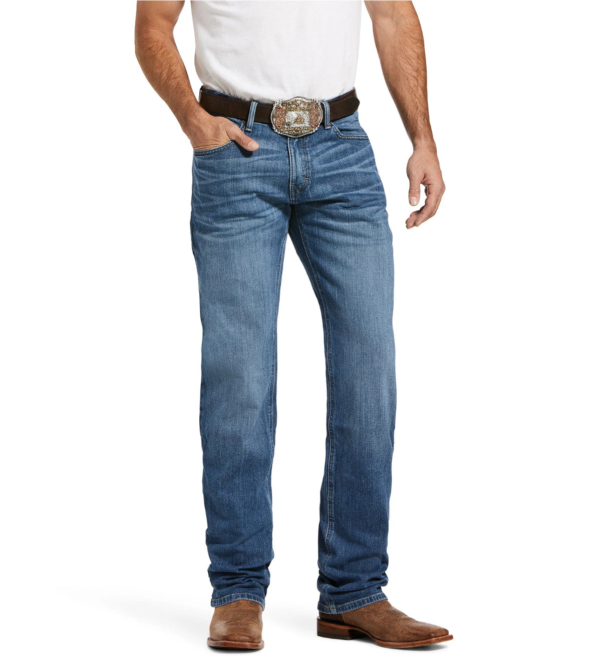 Ariat Mens M2 Stretch Relaxed Boot Cut Legacy Jeans - Brandon - 10022783