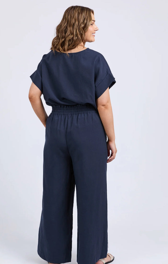 Elm Ladies Ric Rac Navy Pants