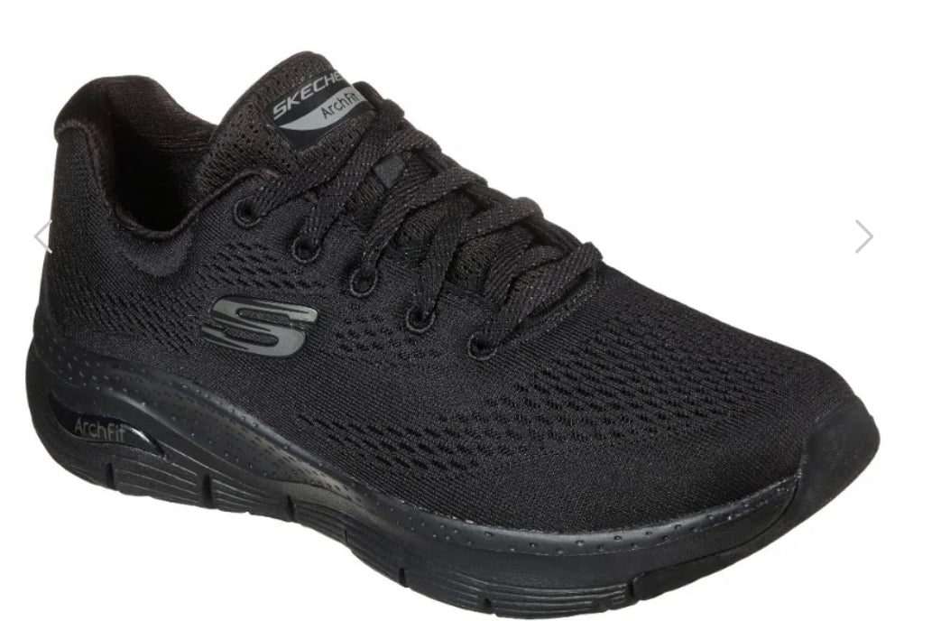 Skechers Ladies Arch Fit Big Appeal Black Sandshoe