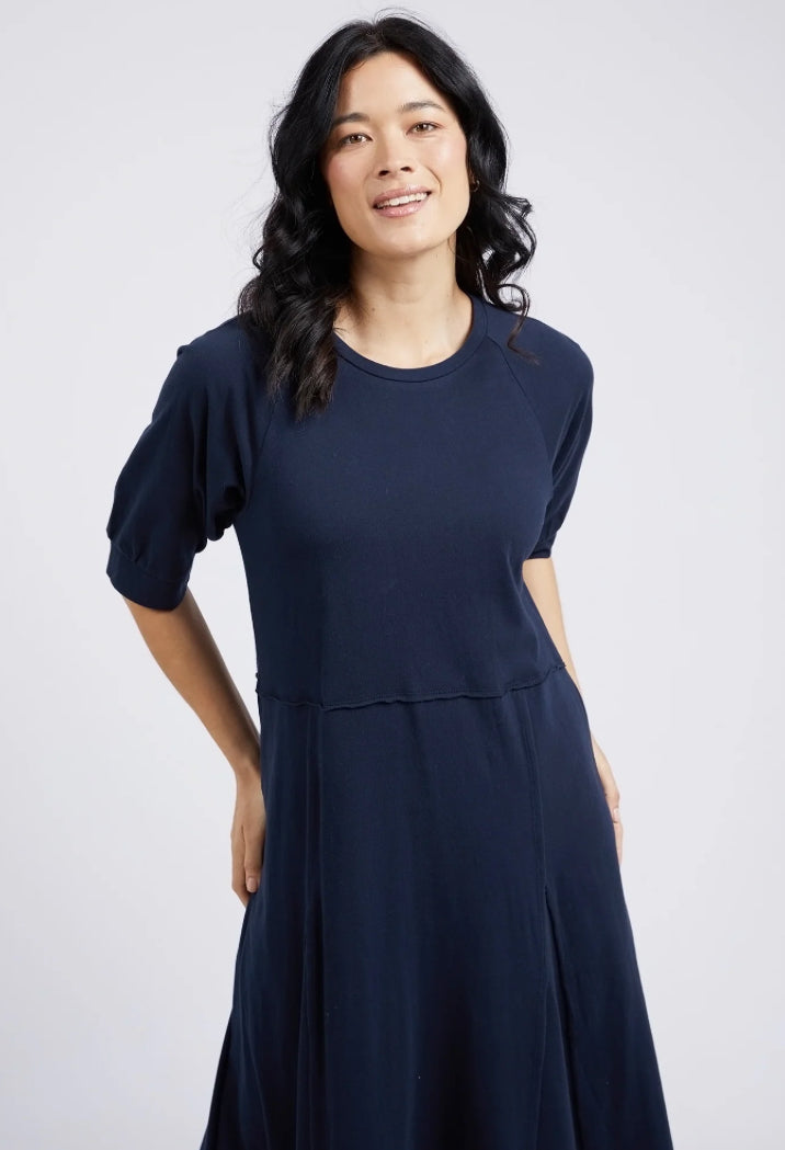 Elm Ladies York Midi Dress in Navy