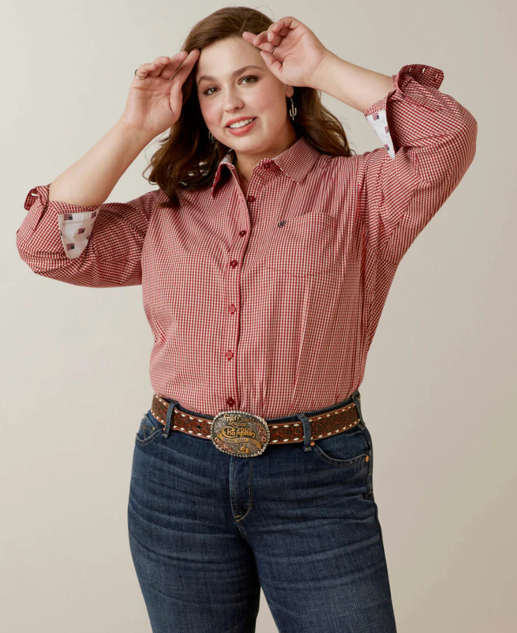 Ariat Ladies Kirby Red Check Shirt