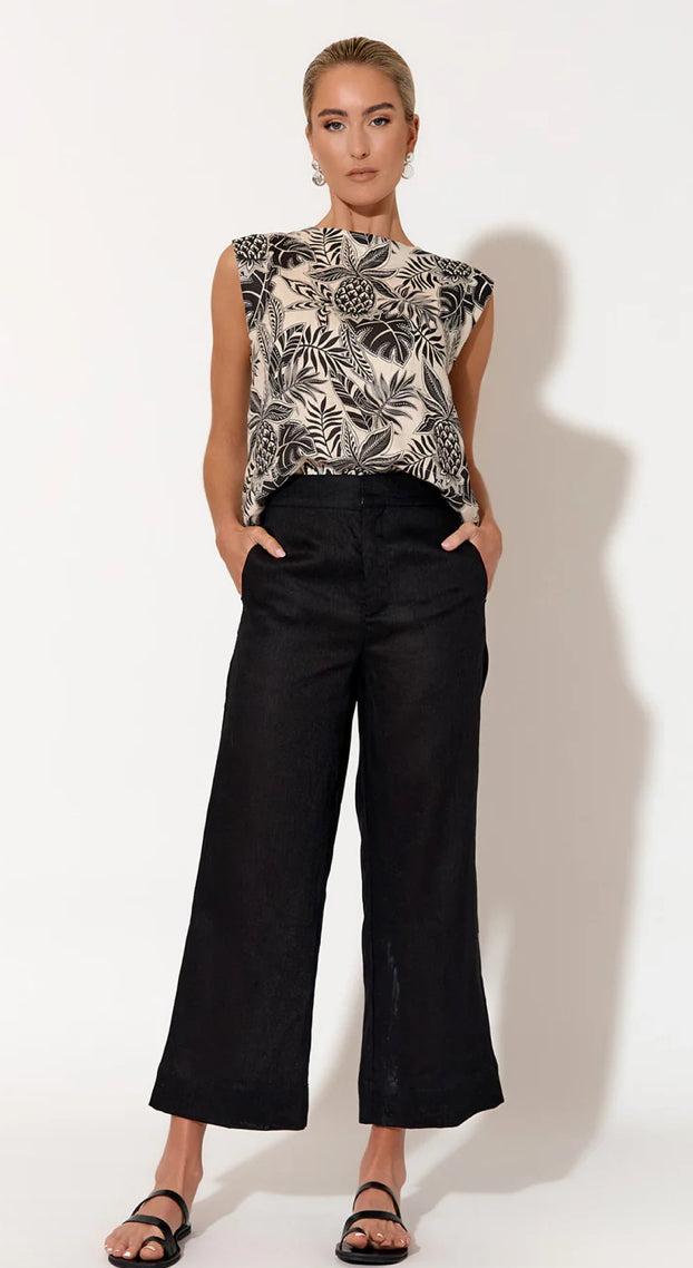 Adorne Ladies Kita Tropics Button Back Top