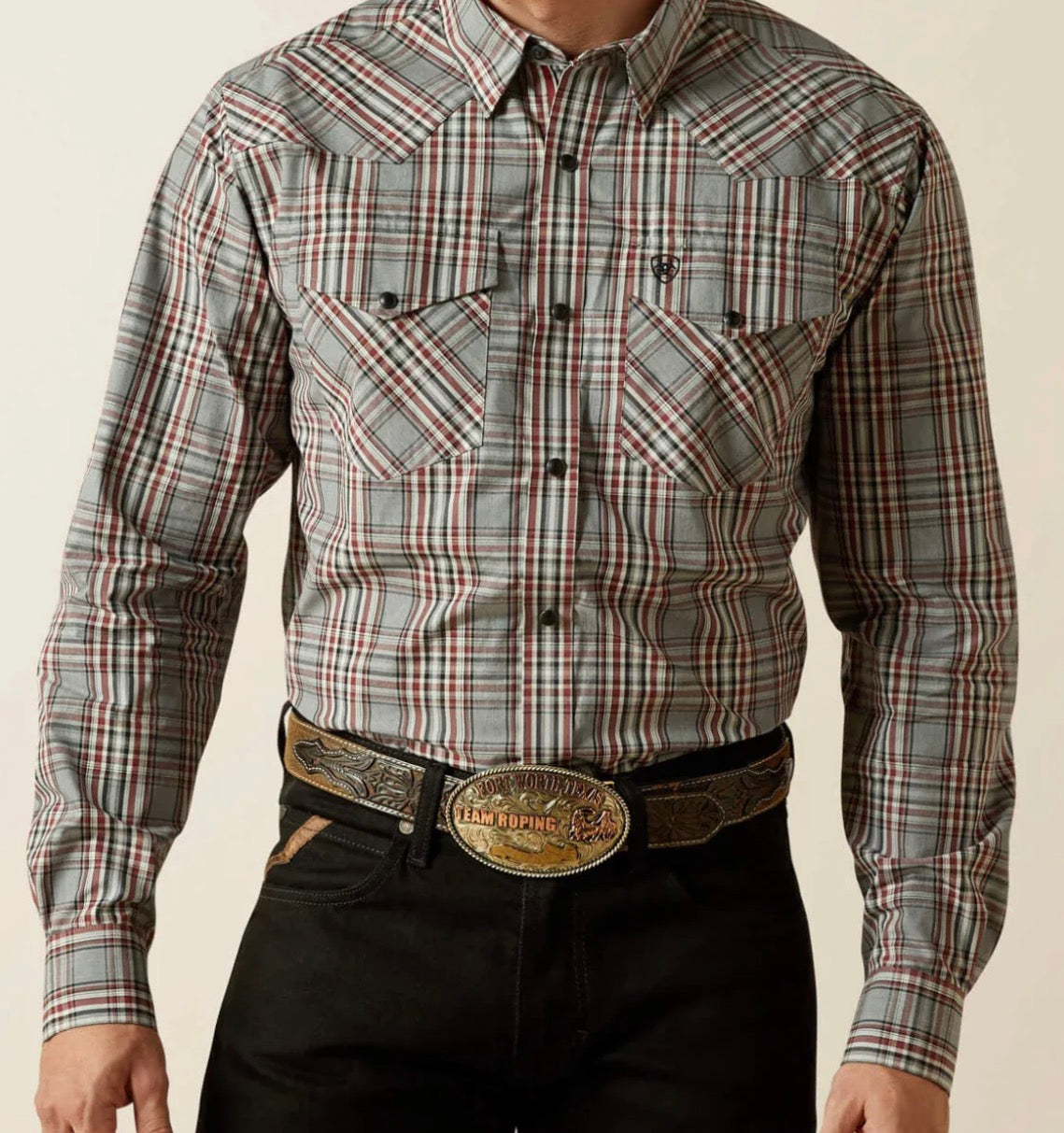 Ariat Mens Pro Series TrentonFitted Snap L/S Shirt