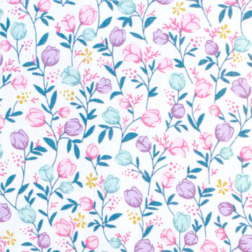 Just Country Girls Harper Shirt - White Tulips - GWLS2538