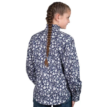 Just Country Girls Gracie Work Shirt - Navy Floral