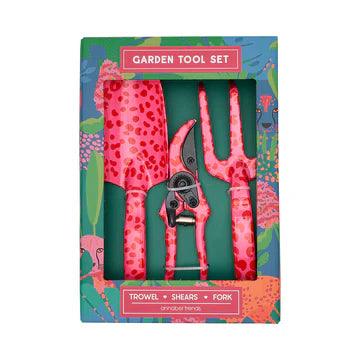 Annabel Trends Garden Tool Set - Cheetah Spot Pink