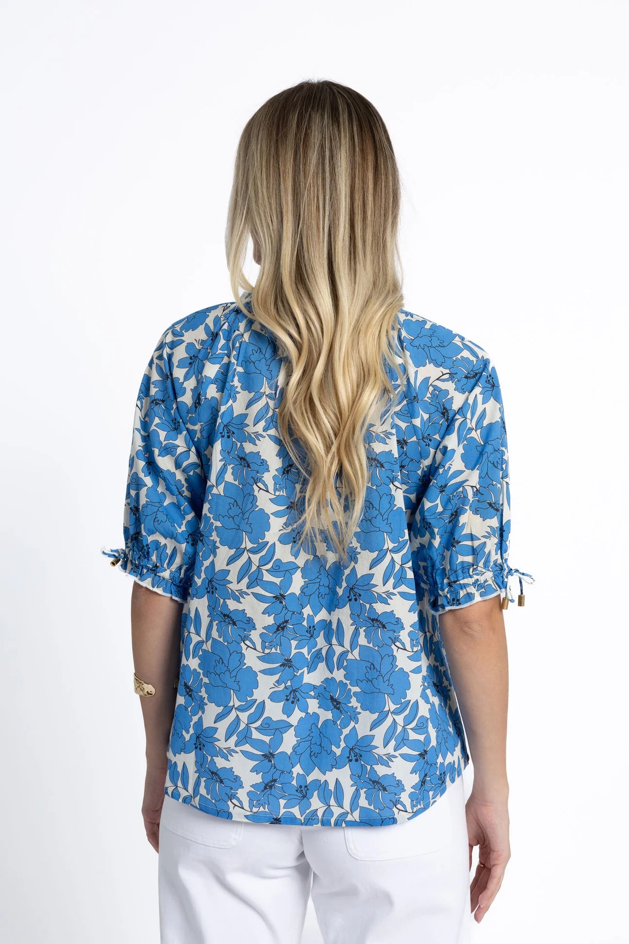 Humidity Ladies Fleur Blouse - Blue/Stone