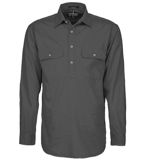 Pilbara Mens Closed Front Long Sleeved Shirt RM200CF