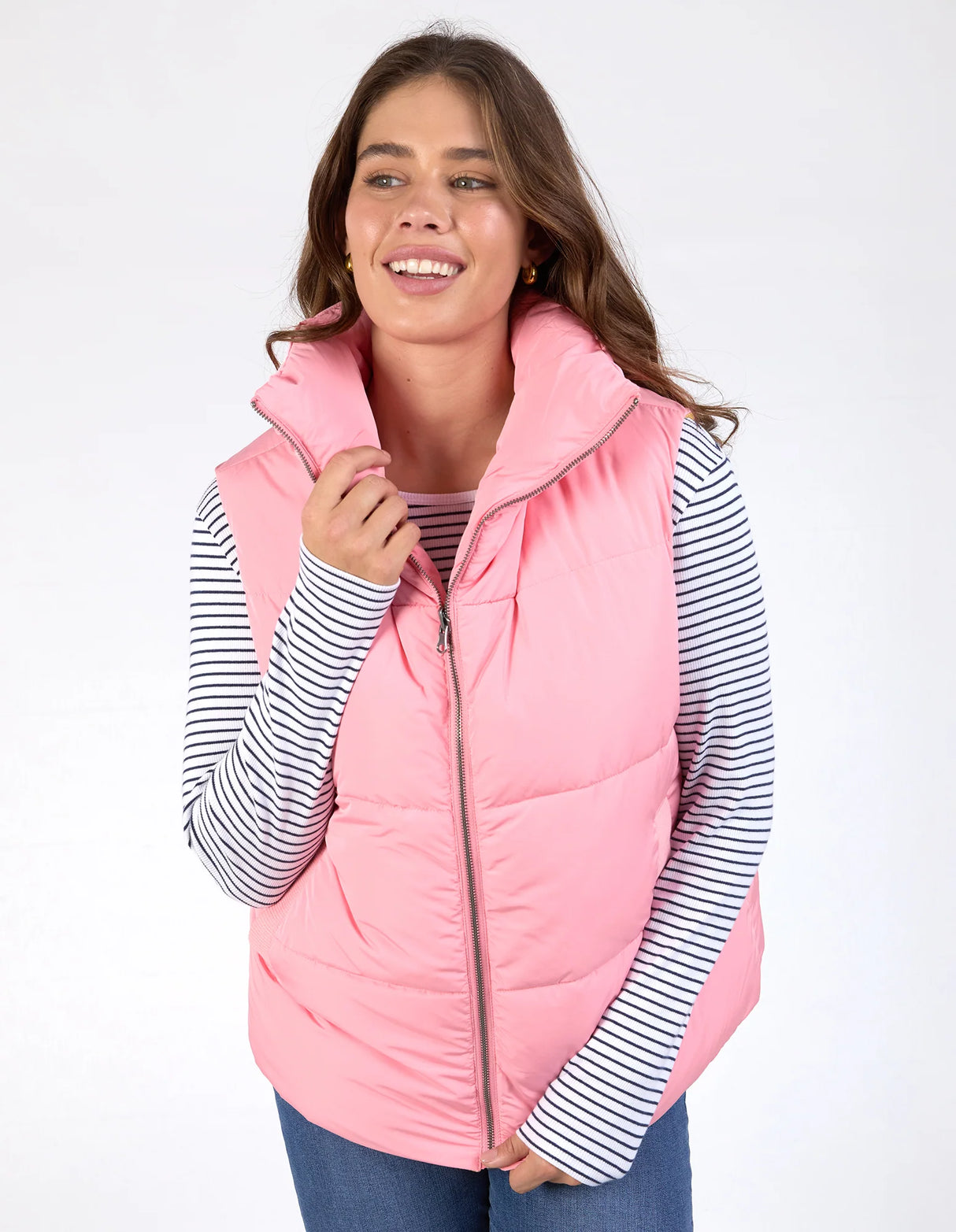 Elm Ladies Kit Puffer Vest - Charm Pink