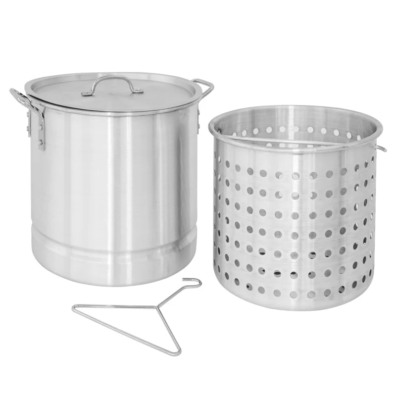 Oztrail Stockpot & Basket Aluminium 30L