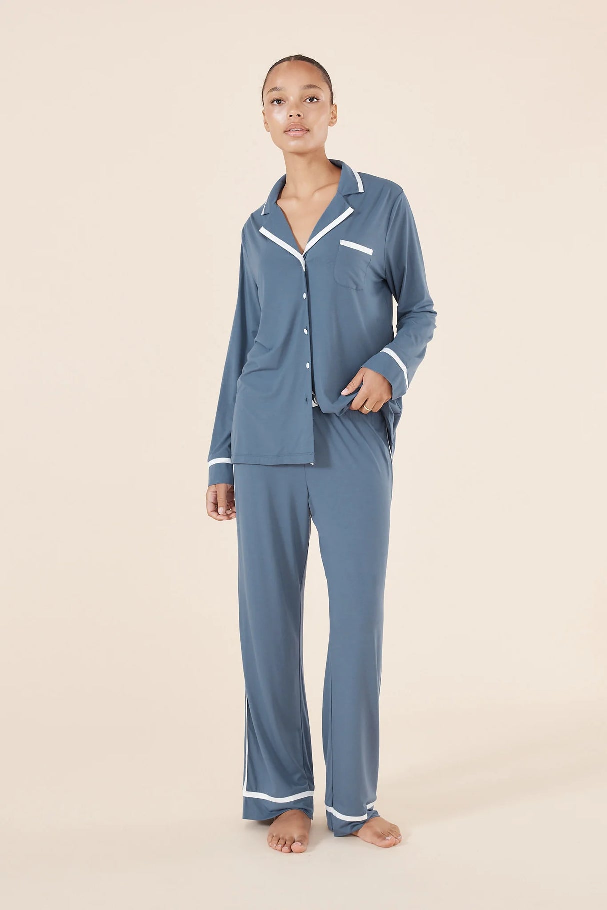 Gingerlilly Ladies Elmira Blue Bamboo PJ Set