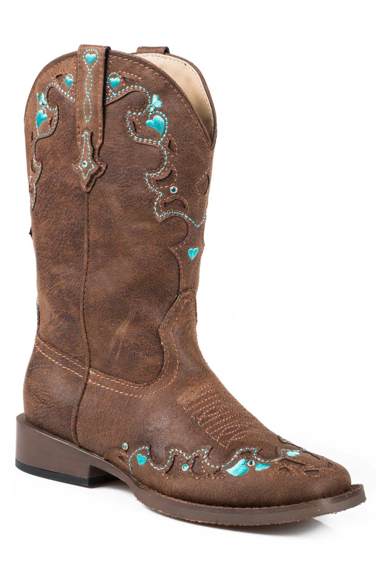 Roper Kids Hearts Brown Boots