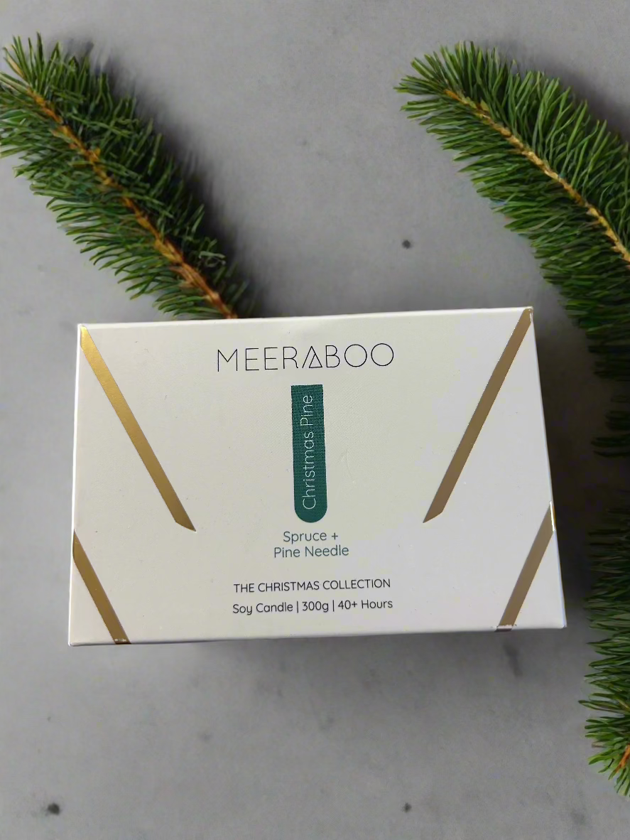 Meeraboo Christmas Collection Gold Lid Soy Candle
