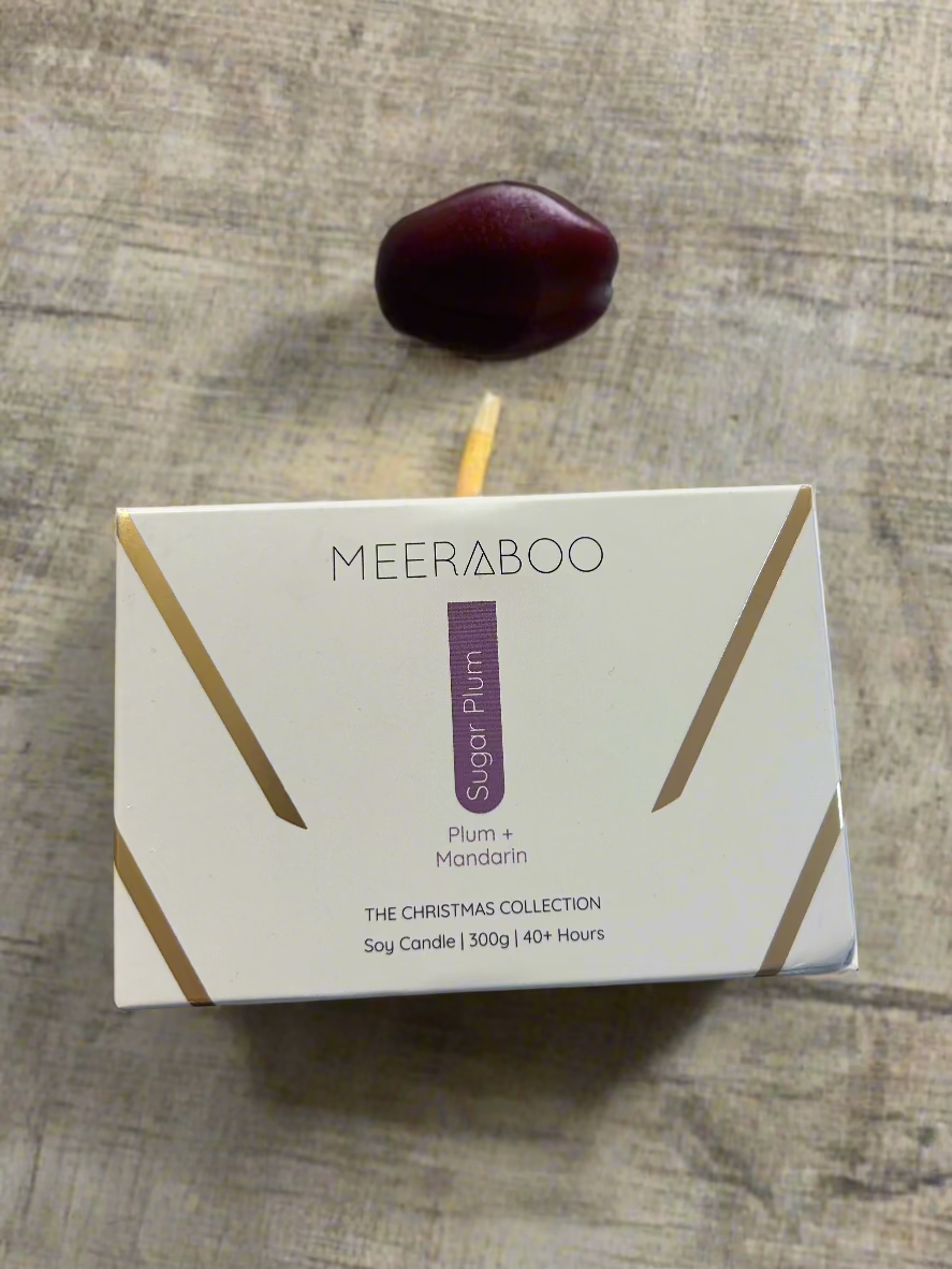 Meeraboo Christmas Collection Gold Lid Soy Candle