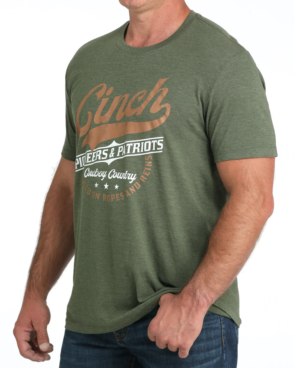 Cinch Mens Graphic T-Shirt - Olive - MTT1690695