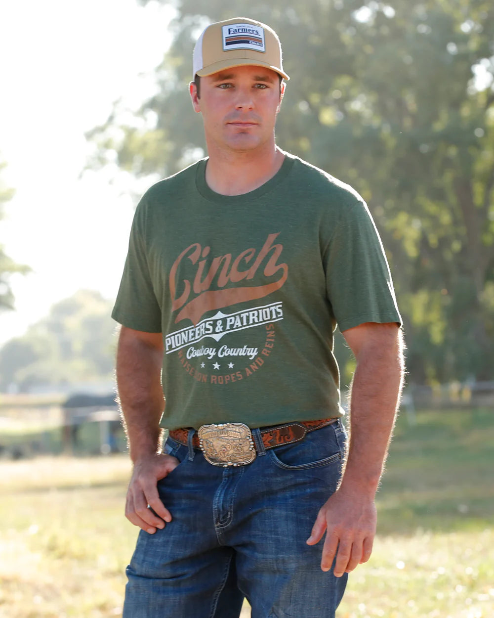 Cinch Mens Graphic T-Shirt - Olive - MTT1690695