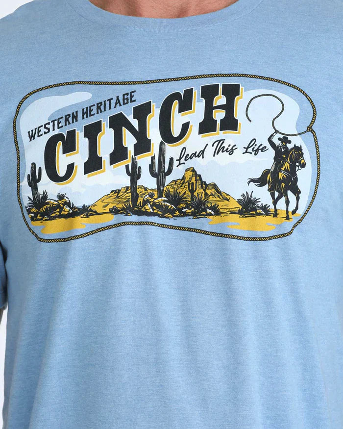 Cinch Mens Graphic Tee in Blue - MTT1690721
