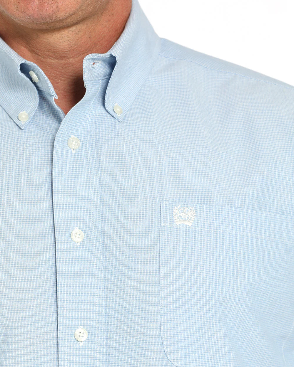 Cinch Mens Classic Fit Light Blue Shirt MTW1105949