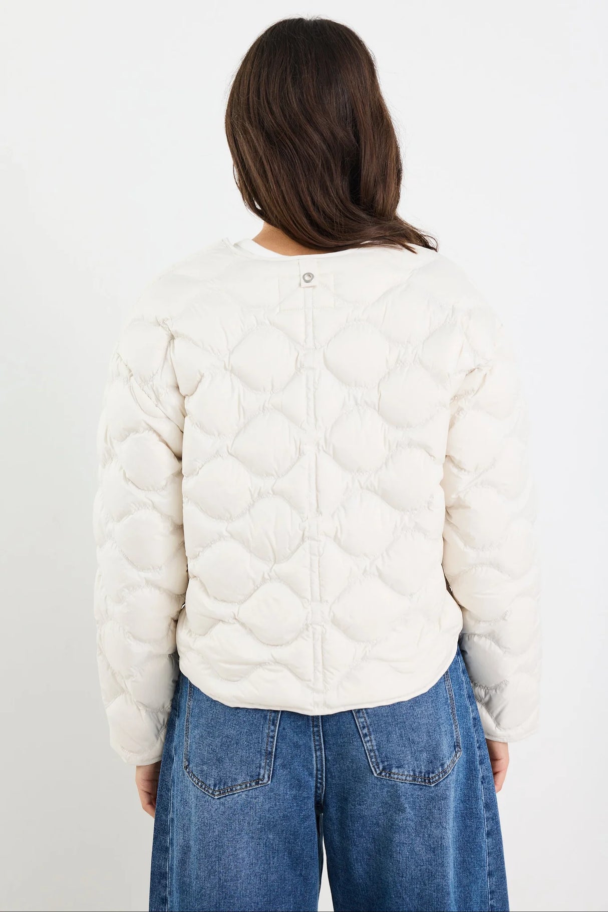 By Rosa Ladies Premium Putty Down Filled Quilted Puffer Jacket - Putty