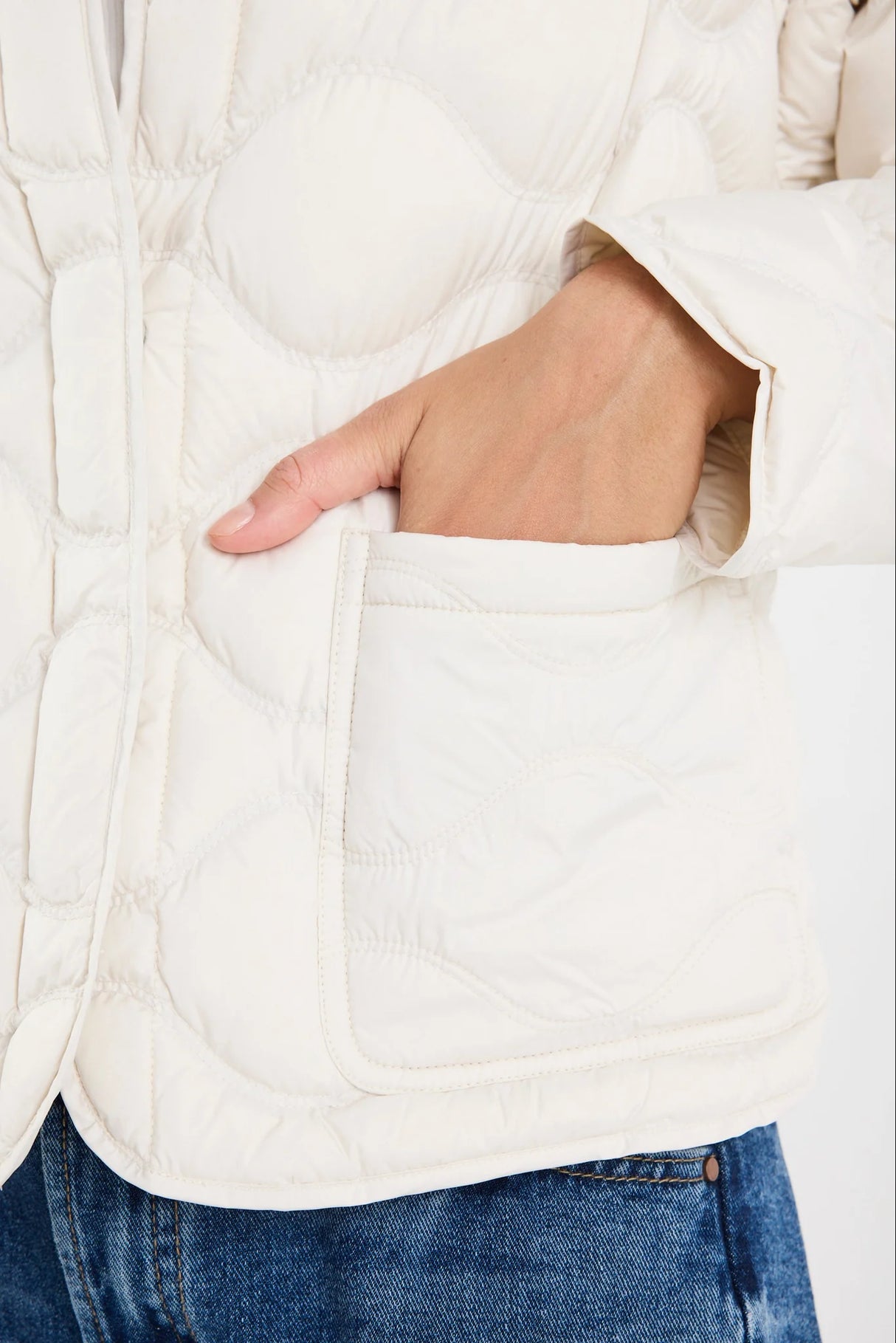 By Rosa Ladies Premium Putty Down Filled Quilted Puffer Jacket - Putty