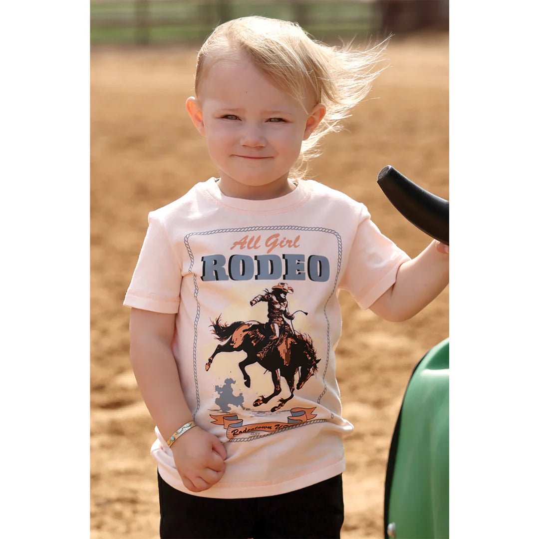 Cinch Toddler Girl's Pink 'All Girl Rodeo' Graphic T-Shirt - CTK6851041