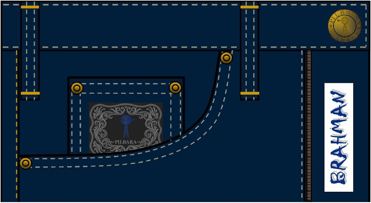 Pilbara Mens Western Brahman Slim Jeans