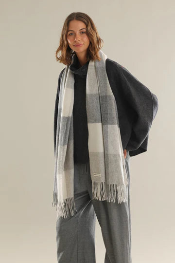 Morgan & Taylor - Violeta Wool Check Scarf
