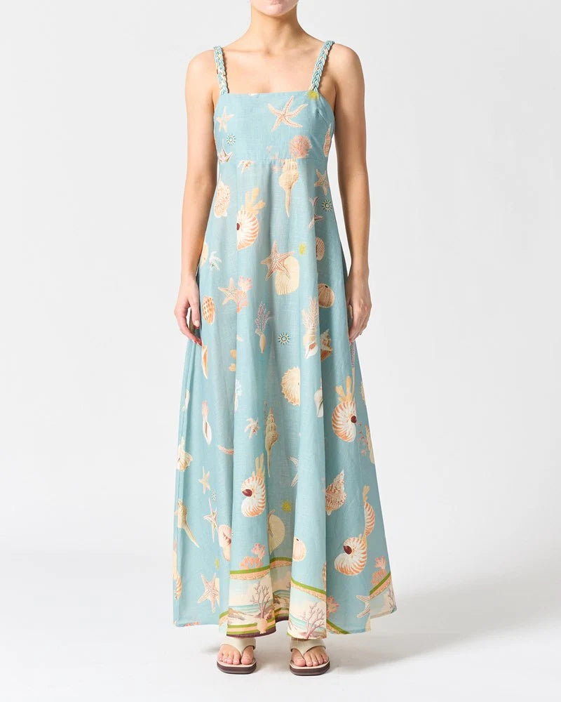 Walnut Sardinia Dress in La Mare
