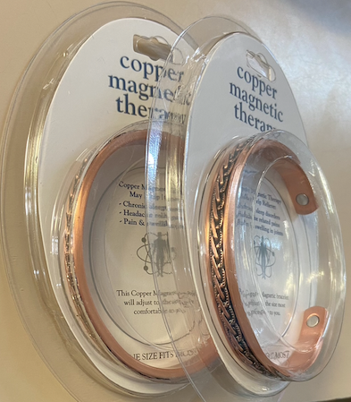 Copper Magnet Therapy Pressed Link Copper Bangle