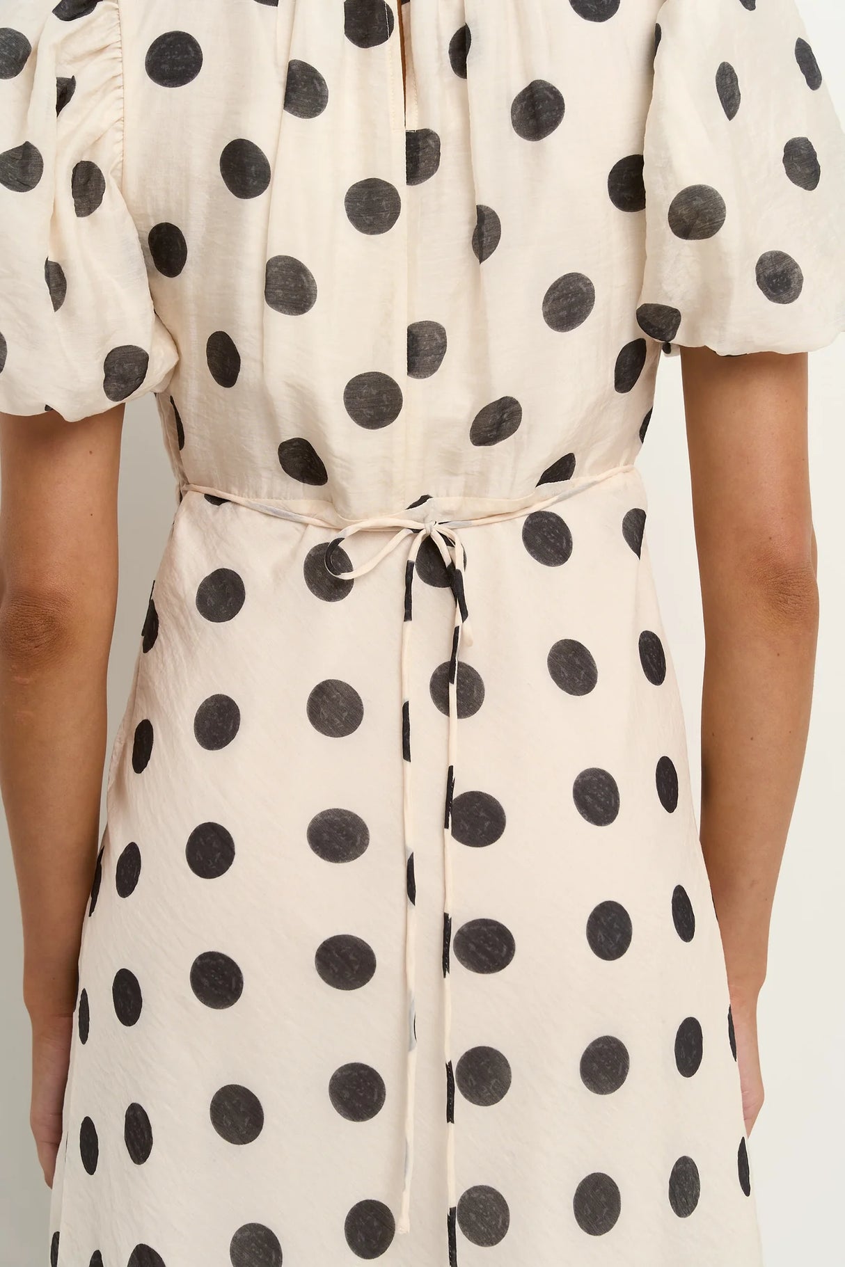 Flo & Frankie Ladies Stage Polka Dot Puff Sleeve Maxi Dress