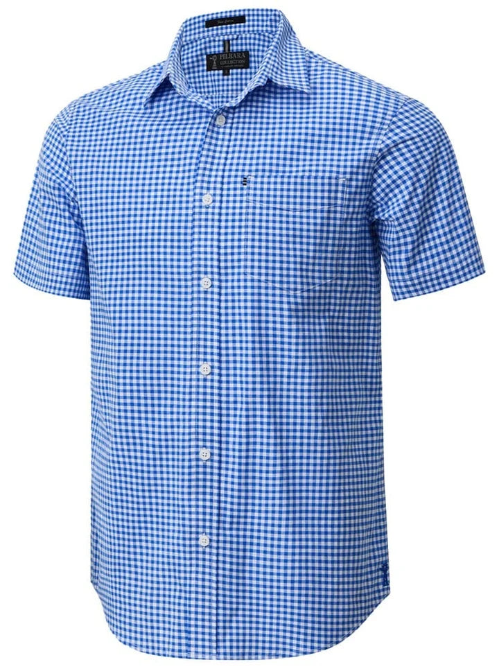 Pilbara Mens Short Sleeve Gingham Shirt - RMPC173