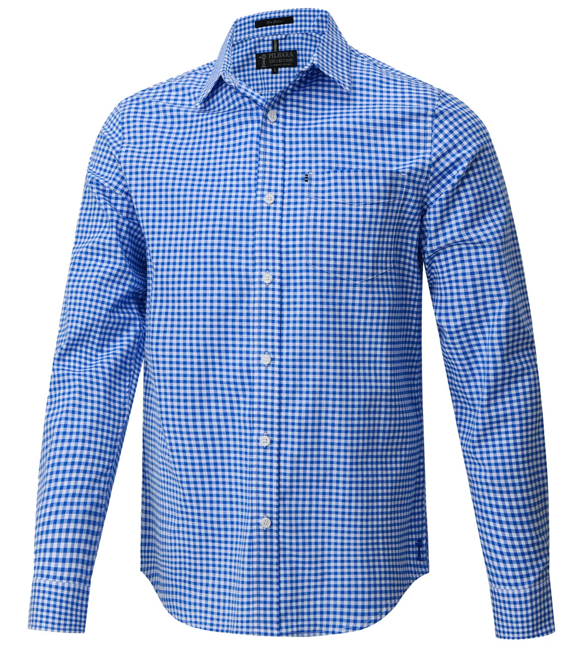 Pilbara Mens Long Sleeve Gingham Shirt - RMPC173