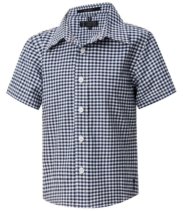 Pilbara Kids Short Sleeve Gingham Shirt - RMPC181S