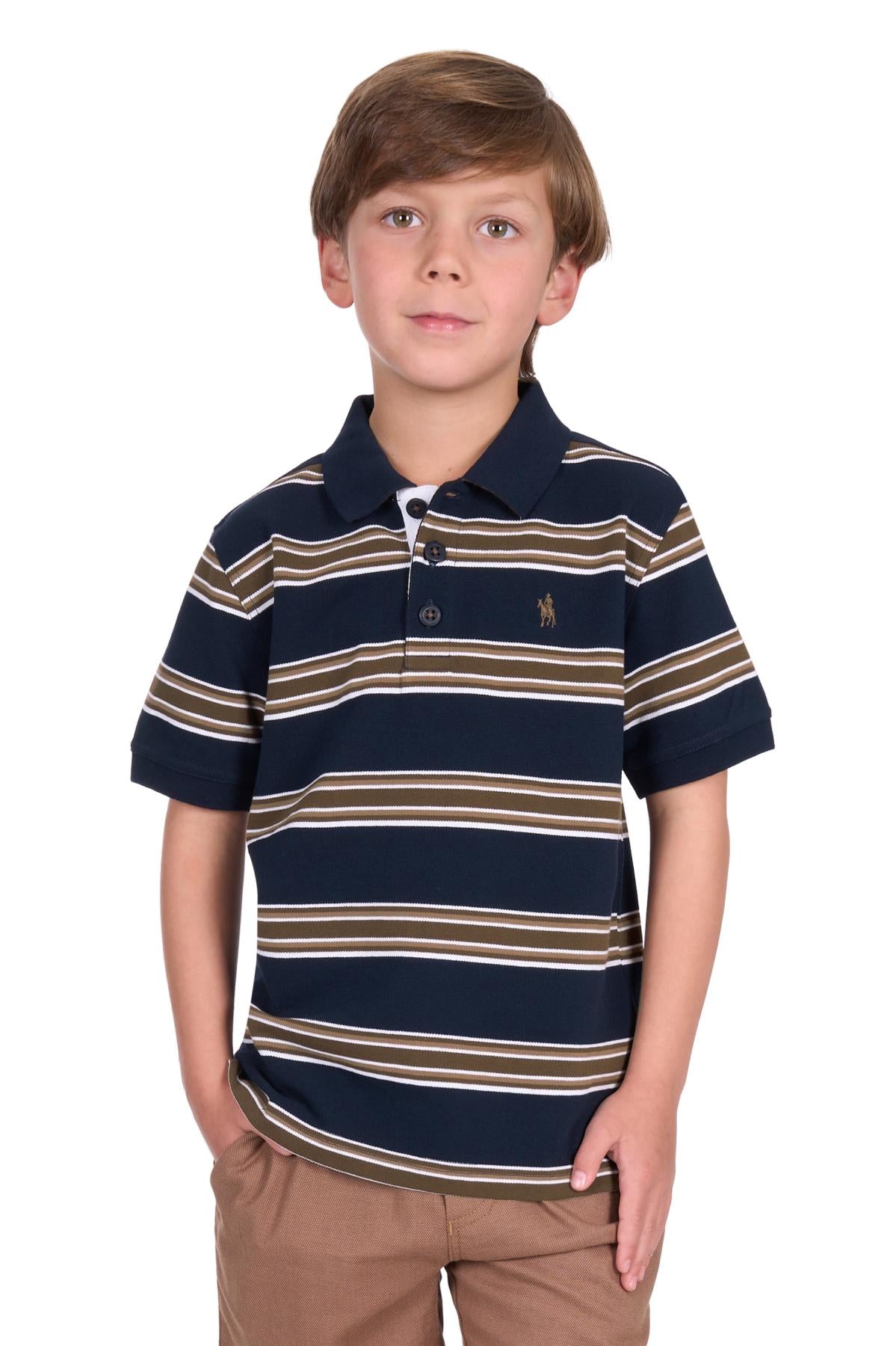 Thomas Cook Boys Anthony Polo - Navy/Tan